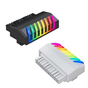 电脑电源主板24pin转接头 ARGB发光直角供电转向接头走背线神器