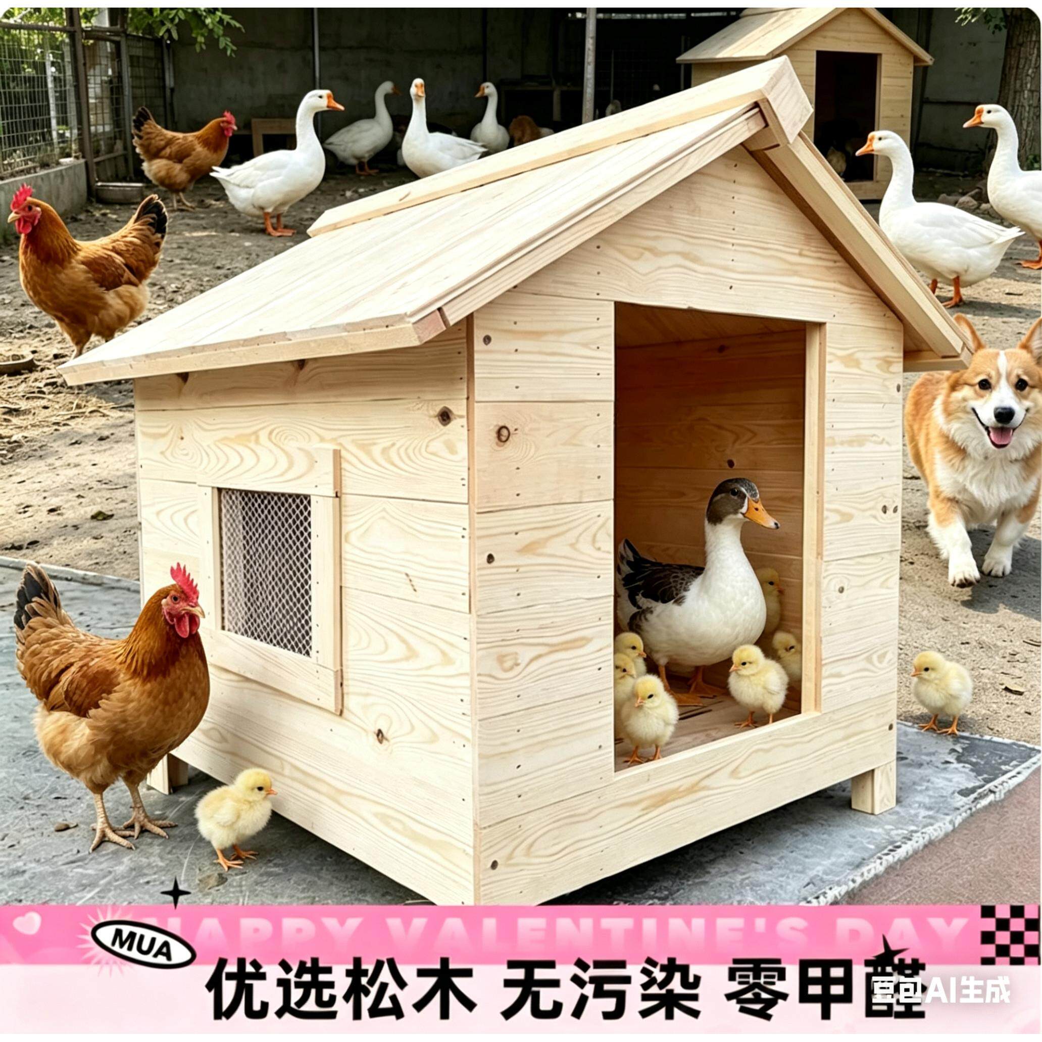 鸡小型犬大中鸽子笼景区度假鸭笼下蛋室外养鸡专用笼折叠屋床家禽