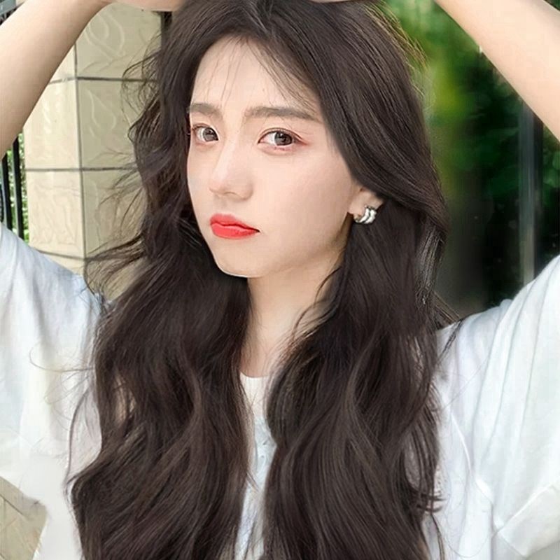 真人发丝假发片一片式卷发增发量蓬松神器头顶u型隐形无痕接发片