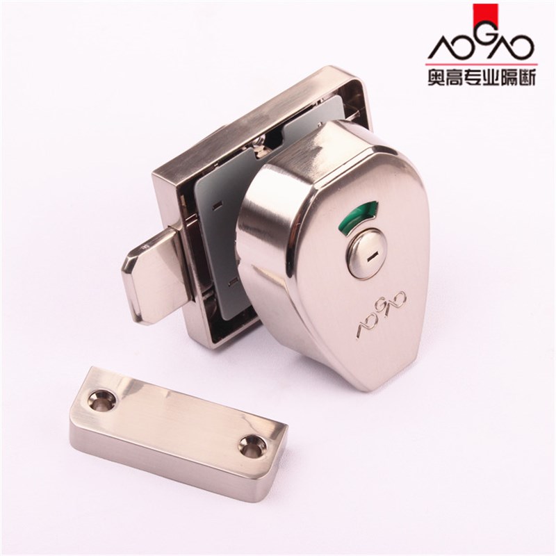 奥高 卫生间隔断门锁 厕所隔板五金配件 有无人插销指示锁门卡扣