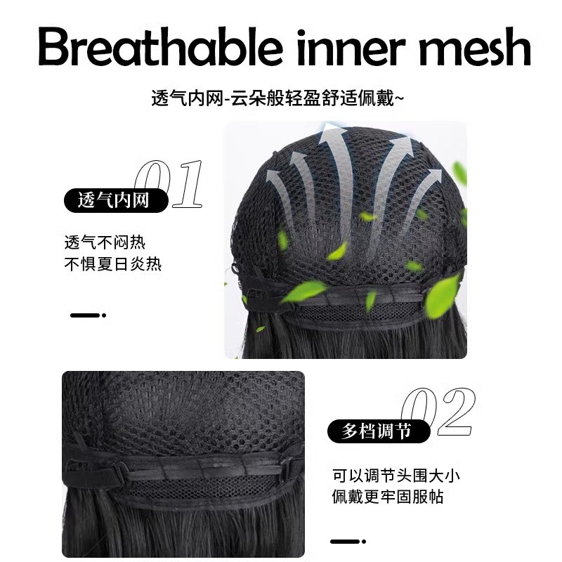 白色假发女短发全头套自然可爱减龄空气浏海波波头万用整顶假发套