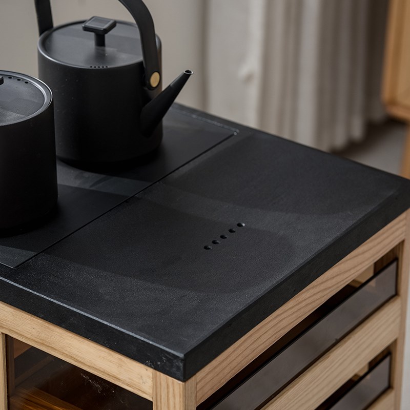 白蜡木茶水柜实木移动小户型牙科柜茶台烧水一体茶桌边柜收纳边几