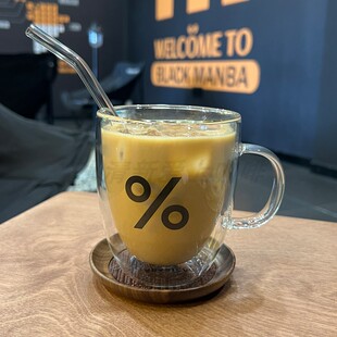 现货Arabica阿拉比卡%百分号真空耐热双层玻璃杯马克杯咖啡杯水杯