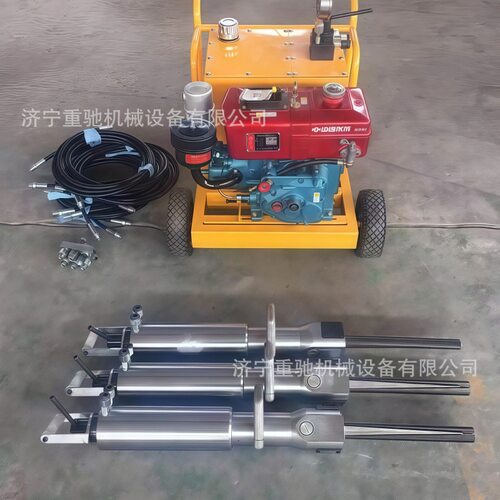 液压小型岩石劈裂机破石头劈裂枪劈裂棒柴油泵站劈石机开山碎石机