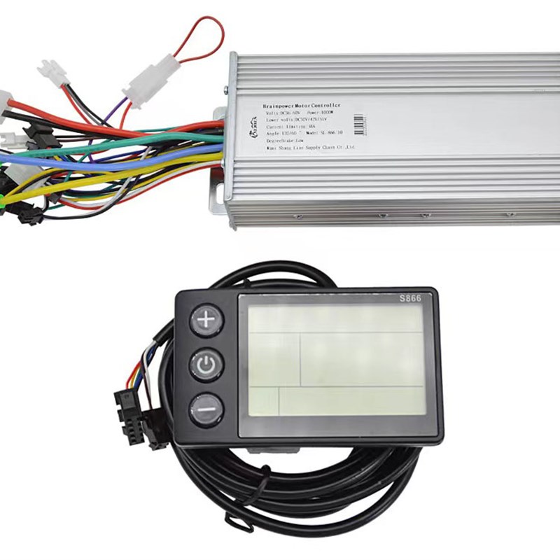 36v48v60v350w500w1000w电动自行车改装866液晶仪表控制器助力