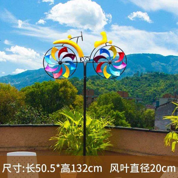 户外风车花园阳台庭院铁艺旋转装饰摆件自行车模型创意造景布置,家居饰品,户外/庭院摆件,淘宝优惠券,粉丝福利购,淘宝优惠卷