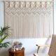 长方形北欧手工编织挂毯纯色客厅隔断帘床头背景布轻奢流苏墙饰