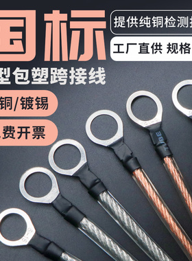 桥架接地连接线 透明包塑加塑铜绞线 配电箱接接地线绝缘护套静电