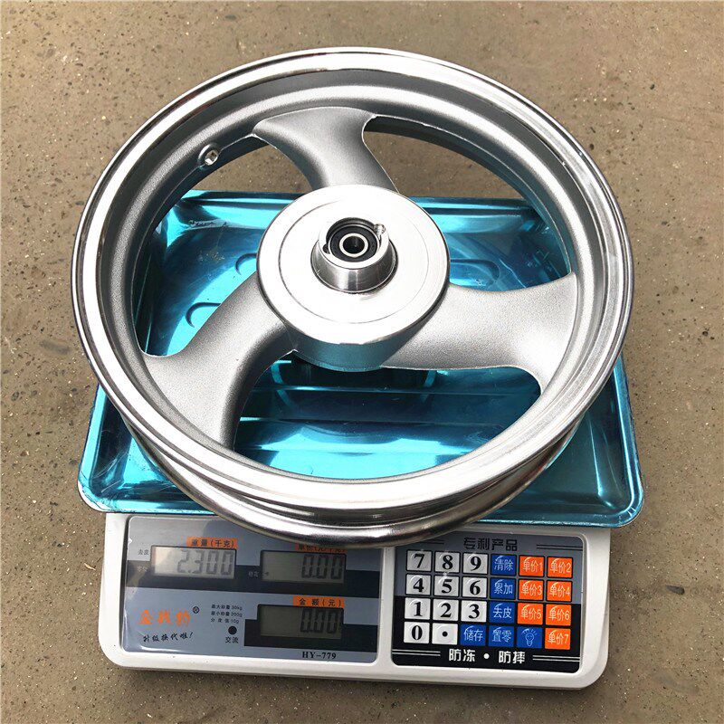 踏板摩托车轮圈12寸轮毂2.15x12公主100碟刹90-90-12小公主前钢圈