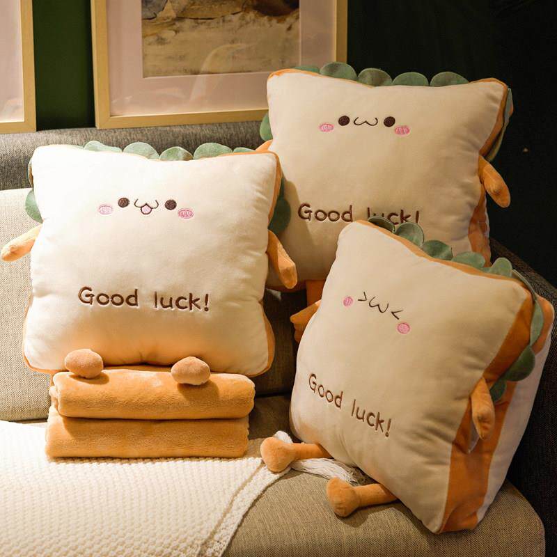 抱枕被子两用新款办公室暖手午睡神器枕头车用睡觉女生珊瑚绒毯子