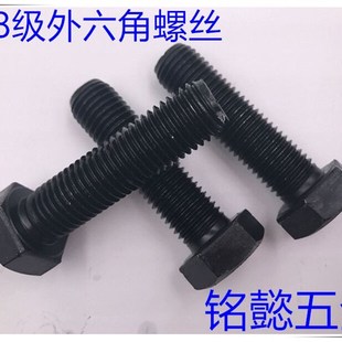 M22X200 M22X45 8.8级外六角螺丝 8.8级发黑六角螺栓