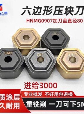 HNMG0907压块式HNGX0906六边形六角ONMU090520龙门铣粗铣刀片