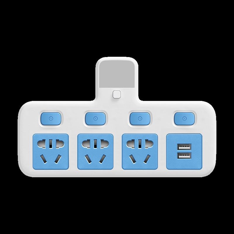 圆孔纯铜圆形插孔插座转换器多用插头万能转换插板大功率多功能