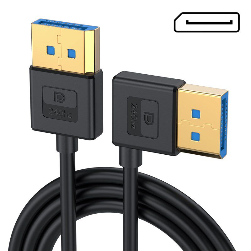 柔软硅胶材质1.4版弯头直角上下左右弯DP线8K@60Hz兼容4K@165Hz 2