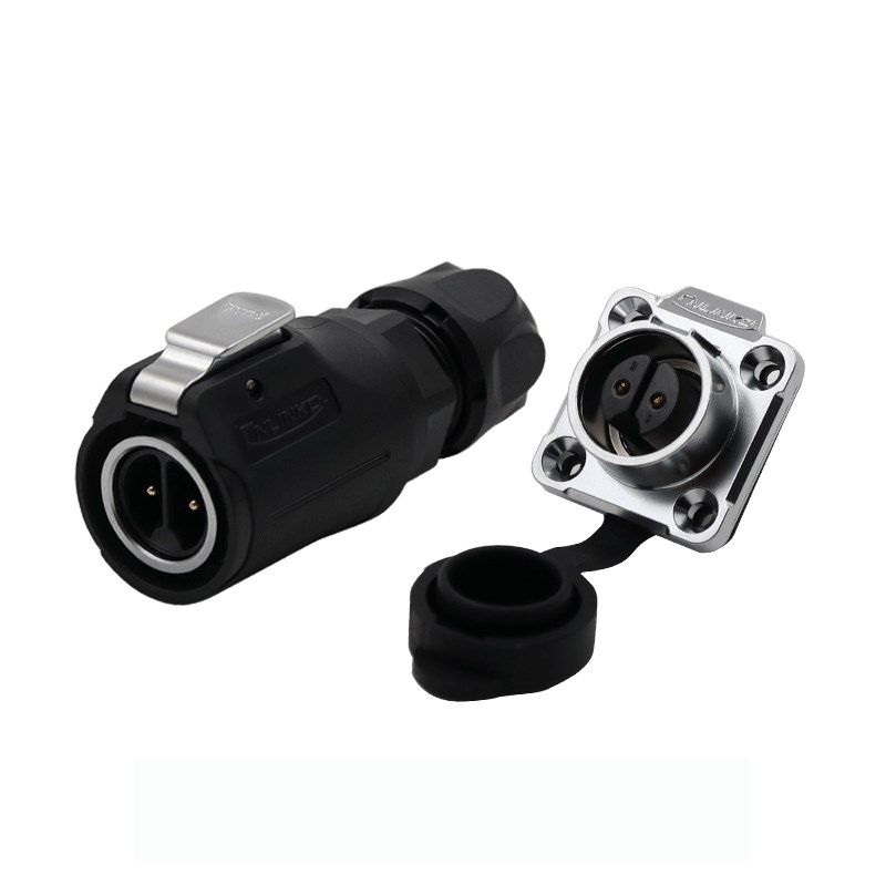 凌科航空插头插座LP16-2-3-4-5-7-8-9芯内牙金属公头方座显示屏