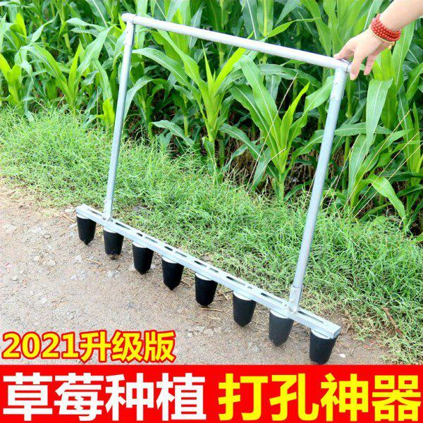 栽苗神器打孔机种植蔬菜打坑打眼农用工具农业草莓移苗定植打窝器