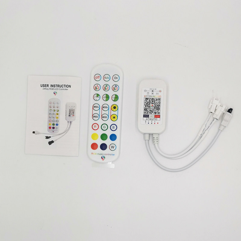 幻彩灯带14键24键遥控器APP蓝牙智能WIFI控制器信号同步放大器