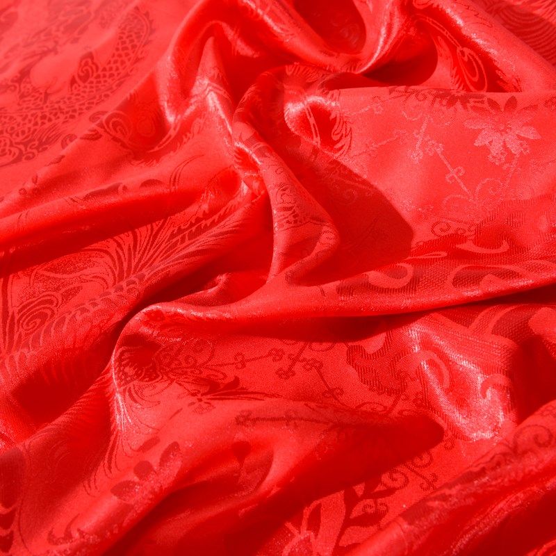 喜事婚庆床单大红单件结婚三件套枕套龙凤呈祥1.8米床单酒店床上,床上用品,床单,淘宝优惠券,粉丝福利购,淘宝优惠卷