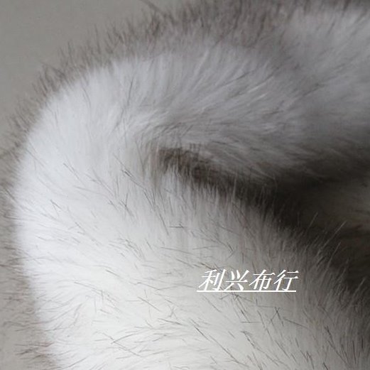 高档仿狐狸毛 皮草 咖啡色染尖 布料面料 超级厚半米价