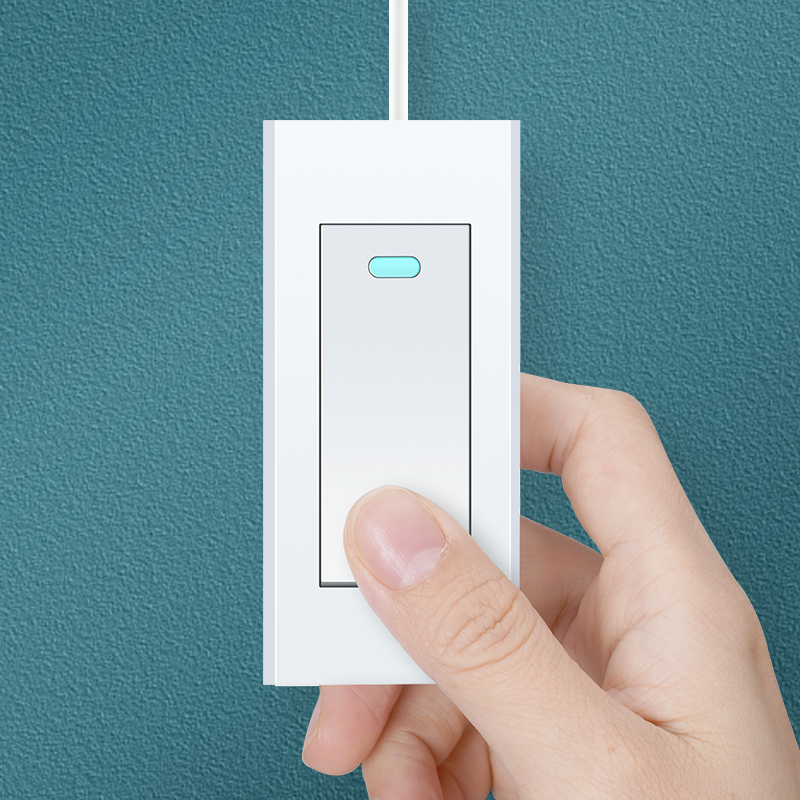 明装单联按钮开关电源小型灯面板2A20v伏床头单线手捏迷你超薄面