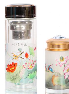 御赐品 内画水杯传统手工艺品摆件教师节中秋送礼开业送国外朋友