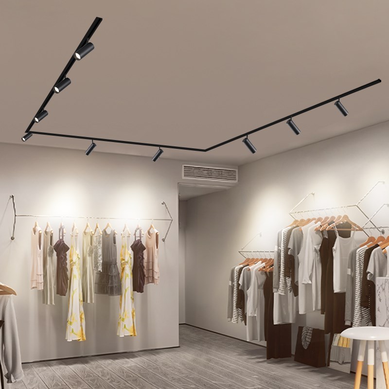 磁吸轨道灯led射灯店铺商用20w30瓦高显色超亮圆形聚光导轨射灯