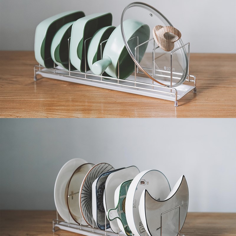 304食品级不锈钢深浅盘架厨房盘子置物架抽屉内置收纳碗碟沥水架