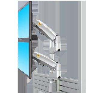M80 监控控制调度操作指挥台 双屏上下电脑显示器支架屏风壁