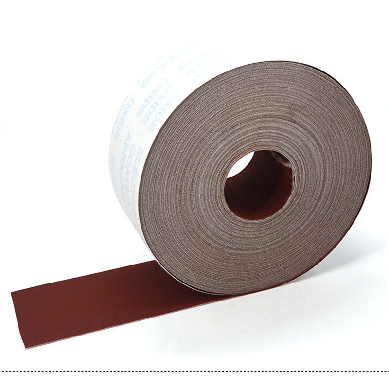 4寸植绒砂布卷自粘砂带拉绒砂布砂卷背绒砂布魔术贴砂纸砂带