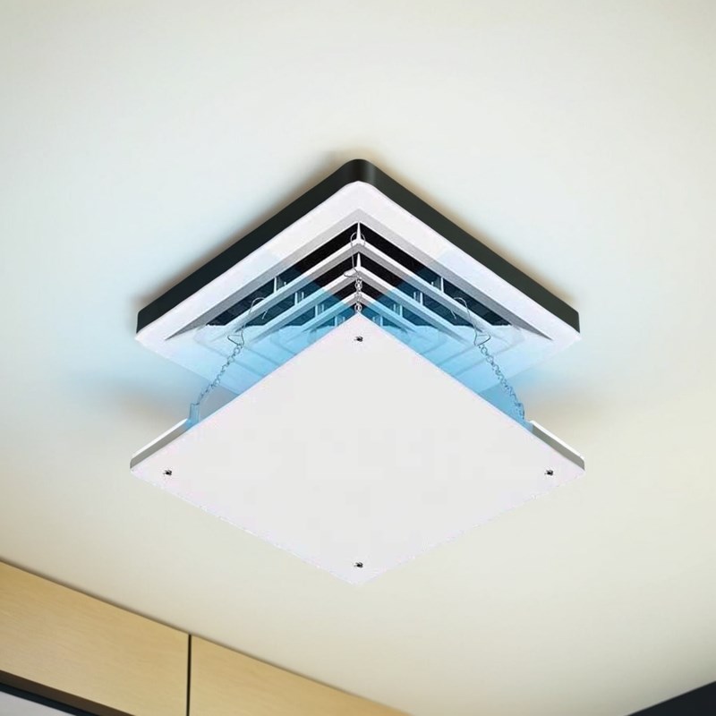 正方形中央空调出风口2024新款办公室通用风管机导遮风罩天花机