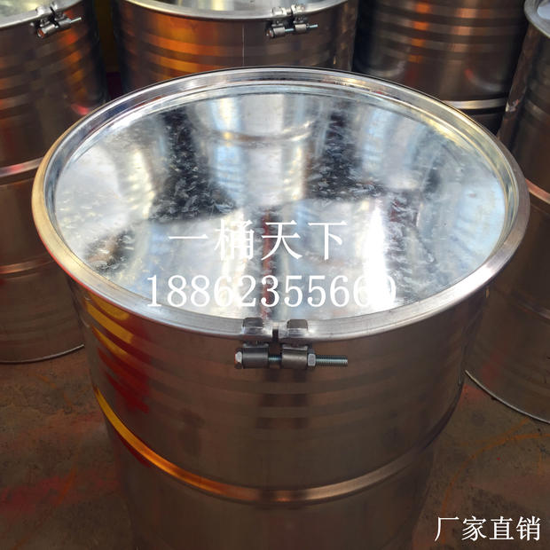 200L汽油废油装油桶开口铁桶200升大口桶固体包装桶镀锌桶铁皮桶