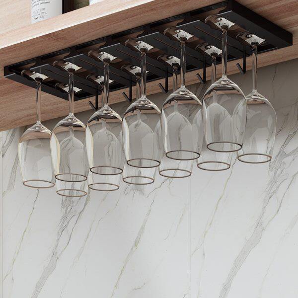 不锈钢红酒杯架倒挂高脚杯收纳置物架家用轻奢高档摆件悬挂酒柜架