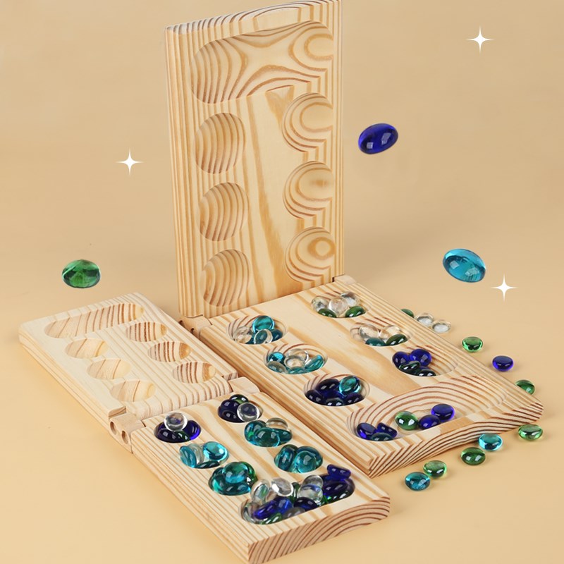 儿童宝石非洲棋思维益智游戏木质颗粒归仓播种下亲子互动桌面游戏