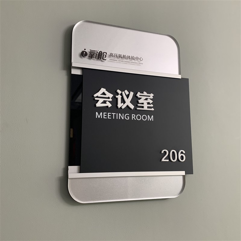 新款可更换科室牌办公室门牌亚克力插卡铝合金标牌创意公司牌定制
