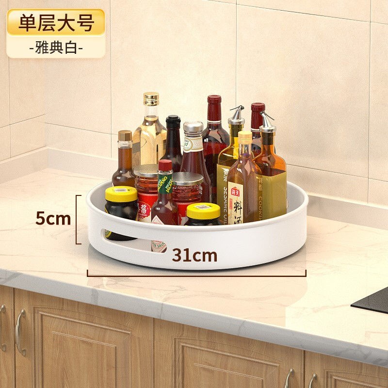 厨房免安装多功能旋转调味佐料置物架茶杯台面油盐酱醋杂物收纳架