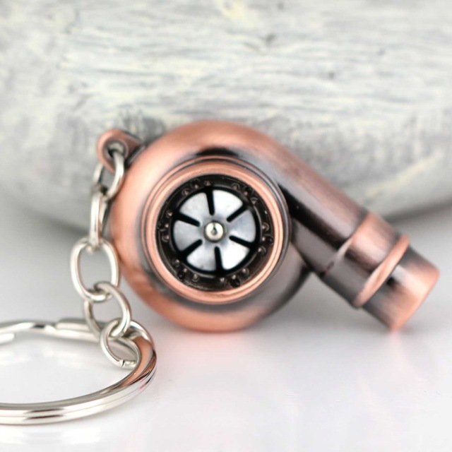 涡轮钥匙扣金属口哨声音增压器钥匙链改装汽车挂件男个性礼品创意