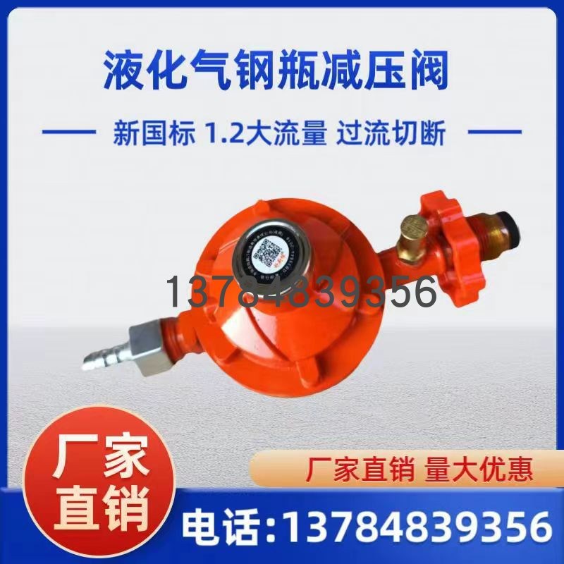 液化气钢瓶减压阀煤气罐新国标0.6阀门家用防漏气自锁低压阀专用