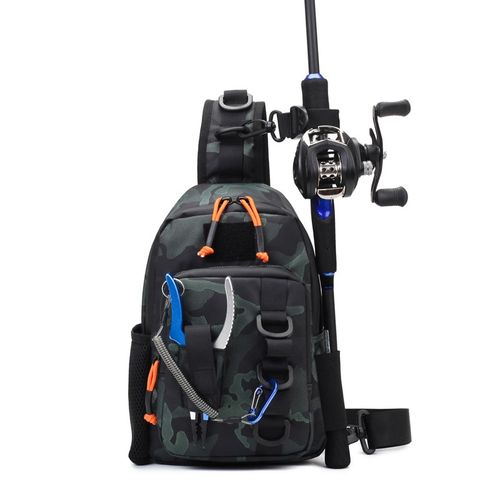 25新款路亚包斜挎单肩多功能钓鱼工具户外便携弹弓专用收纳小背包