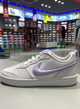 正品耐克NIKE儿童透气百搭COURT低帮户外运动休闲板鞋IQ9796-151