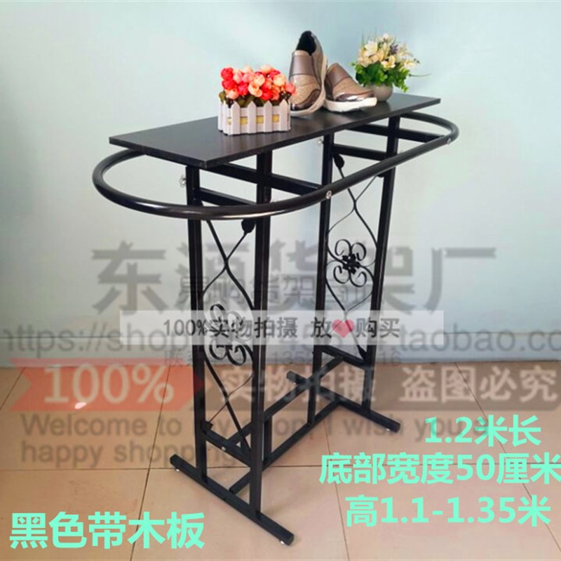 复古铁艺童装店展示架椭圆形落地式中岛架伸缩架男女装挂衣服架子