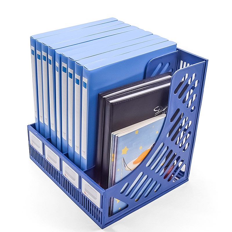 加厚三联四联文件框三栏塑料pp软胶架子资料档案收纳底座书架办公