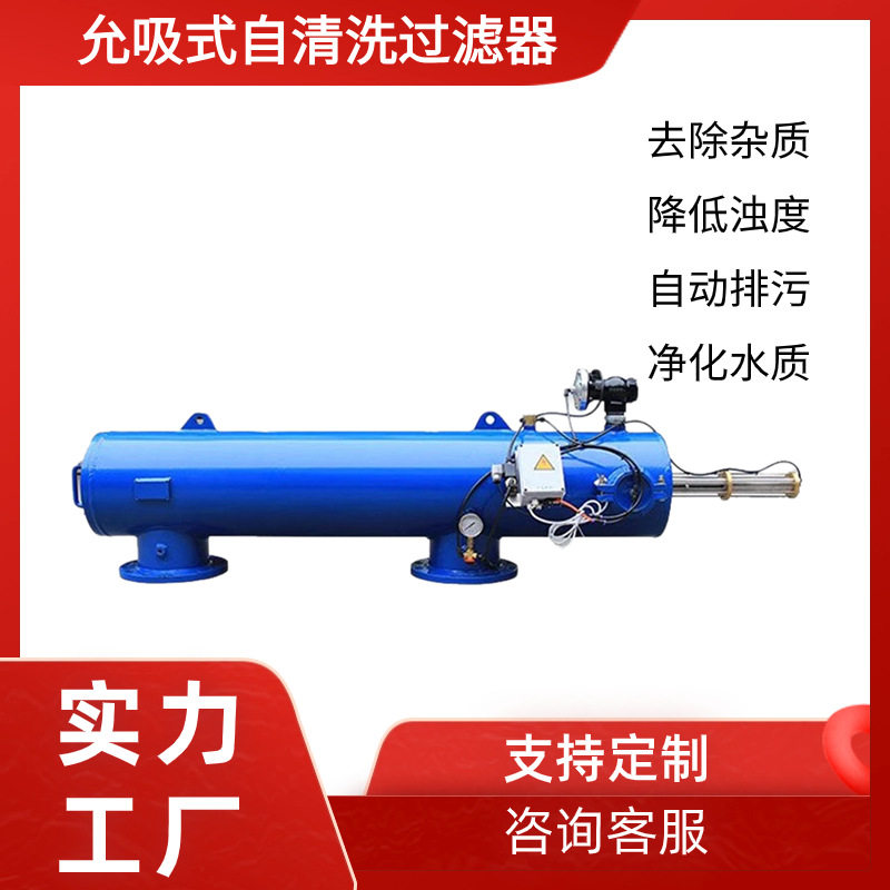 全自动卧式允吸式自清洗过滤器 离心式过滤器 电动刷式过滤器