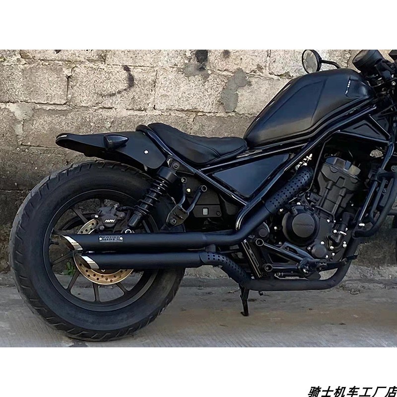 适用本田CM300叛逆者CM500改装摩托车 双排双出 VH排气管带消音塞