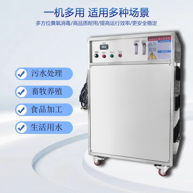 100G氧气源臭氧发生器水产养殖食品厂水处理杀菌除臭净化消毒器