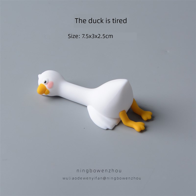 [紧张,平躺]可爱的女孩鸭子屏幕装饰装饰汽车电脑显示器挂件为妇