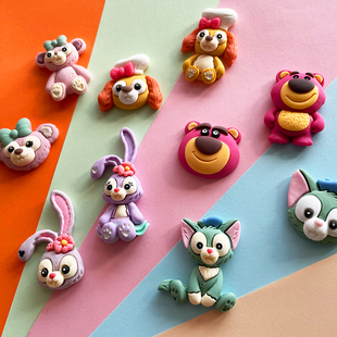 创意卡通可爱冰箱贴草莓小熊芭蕾兔个性 磁铁贴磁贴3d立体水杯贴纸