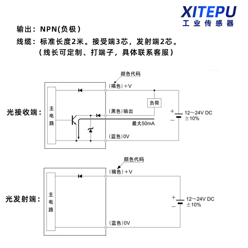 XITEPU小型光电红外对射感应开关EX-13A11EB传感器N2微薄触发直线