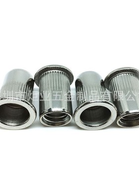 304不锈钢200/205/250PCS平头竖纹拉铆螺母套装 拉帽螺母组合盒装