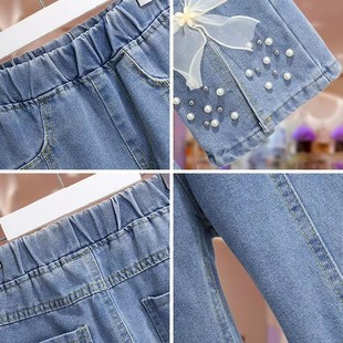 春秋季 薄靴裤 新款 儿童街头风格 中大号儿童女孩休闲裤 女孩喇叭裤