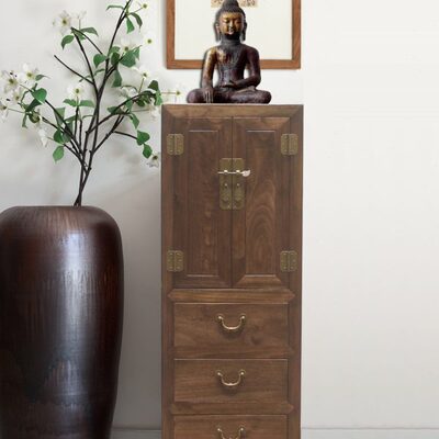 香樟木角柜入户实木古典家具客厅沙发边角收纳边柜新中式斗柜窄柜